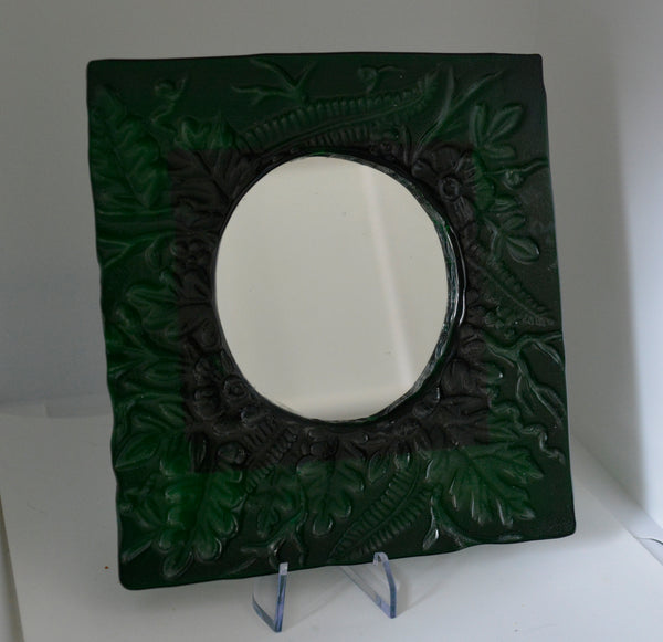 Mirror with Fused Glass Frame