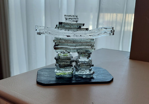 Fused Glass Inukshuk