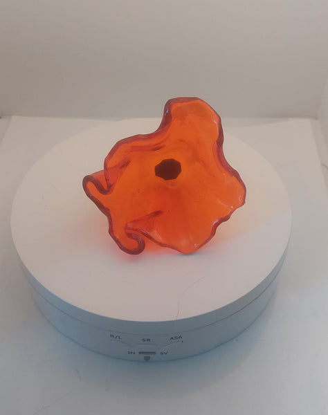 Glass Flower - Plain Orange