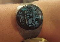 Purple and Teal Butterfly Cuff Bracelet