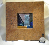 Fused Glass Abstract in Frame