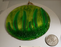 Green Plants Fused Glass Suncatcher