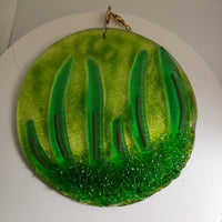 Green Plants Fused Glass Suncatcher