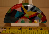 Multicoloured Fused Glass Arch Shelf Art