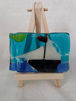 Sail Boat at Sea Fused Glass Decoration