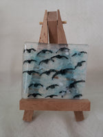 Flocking Birds Fused Glass Art