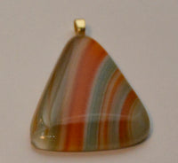 Multicoloured Triangular Fused Glass Pendant