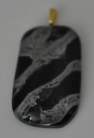 Black and White Patterned Rectangular Pendant