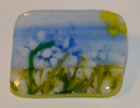 Flowers at the Beach Fused Glass Pin