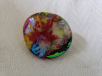 Multicolour and Dichroic Round Fused Glass Pin
