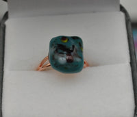 Multicoloured Fused Glass Ring