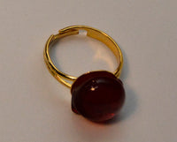 Red Fused Glass Ring