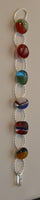 Multicolour Fused Glass on Silver Plated Bracelet